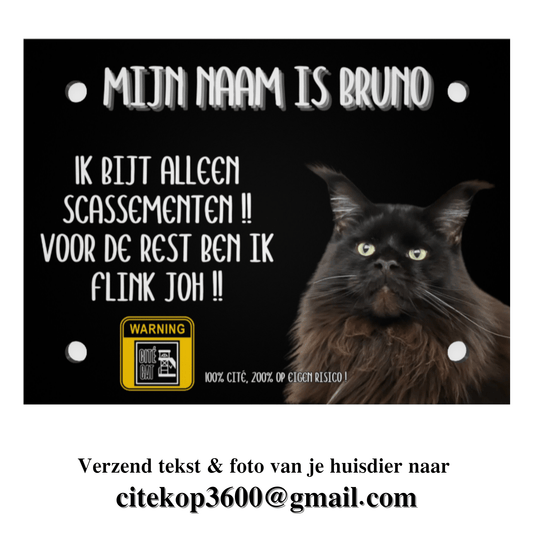 Huisdieren Naambord/Waarschuwingsbord - CitéShop
