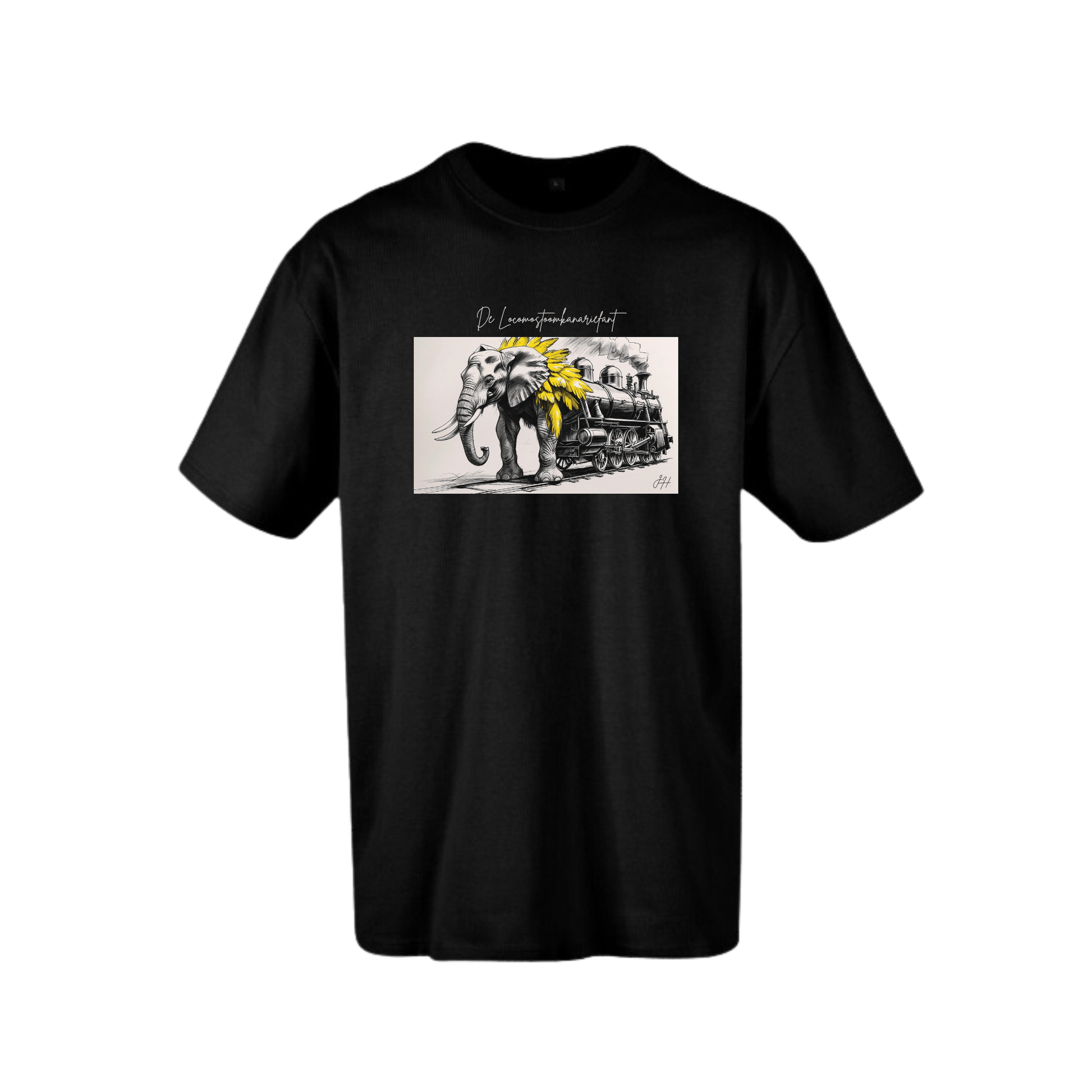 "LocomoStoomKanarieFant" T - SHIRT GROOT - CitéShop